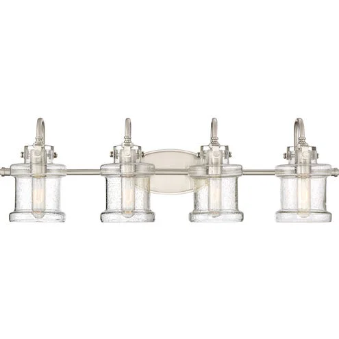 Danbury 4 Light 32 inch Brushed Nickel Bath Light Wall Light